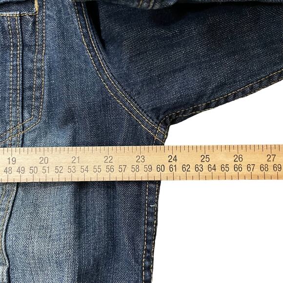 SYN JEAN Mens Distressed Blue 100% Cotton Denim Heavy Jacket Size 2XL - Picture 9 of 9